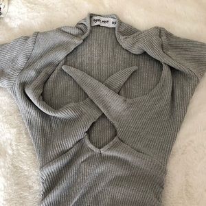 Tiger Mist Front Tie Bodycon Dress